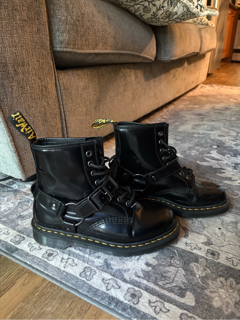 Dr. Martens Black Harness Boots